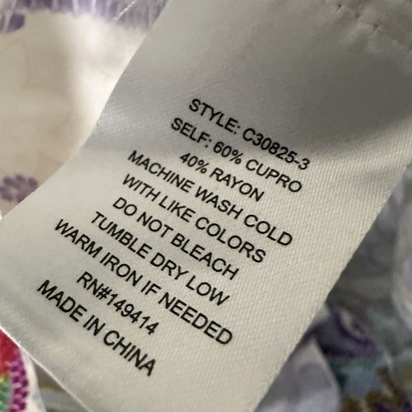 Johnny Was Gigianna Floral Paisley Slip Midi Dress Size XS Multicolor - Picture 10 of 11